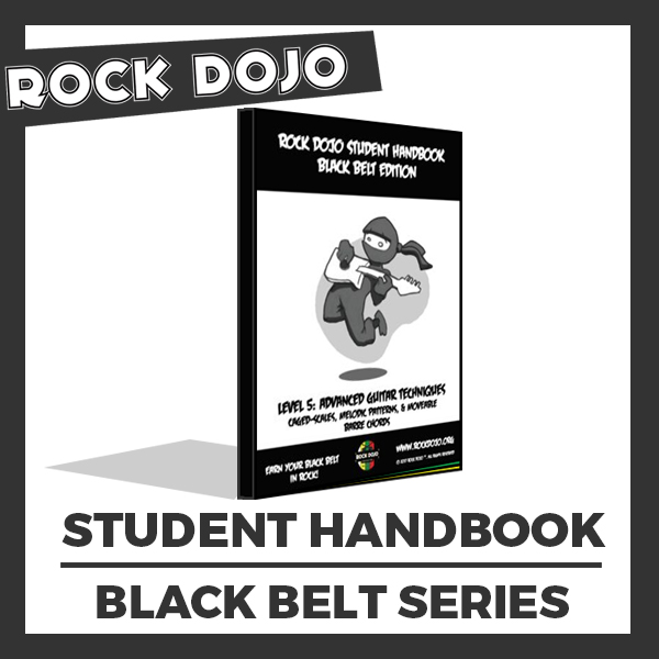 Rock Dojo Guitar Lesson for Kids Student handbook BlackBelt