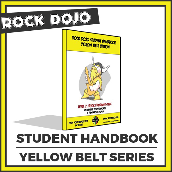 Rock Dojo Guitar Lesson for Kids Student handbook Yellow Belt