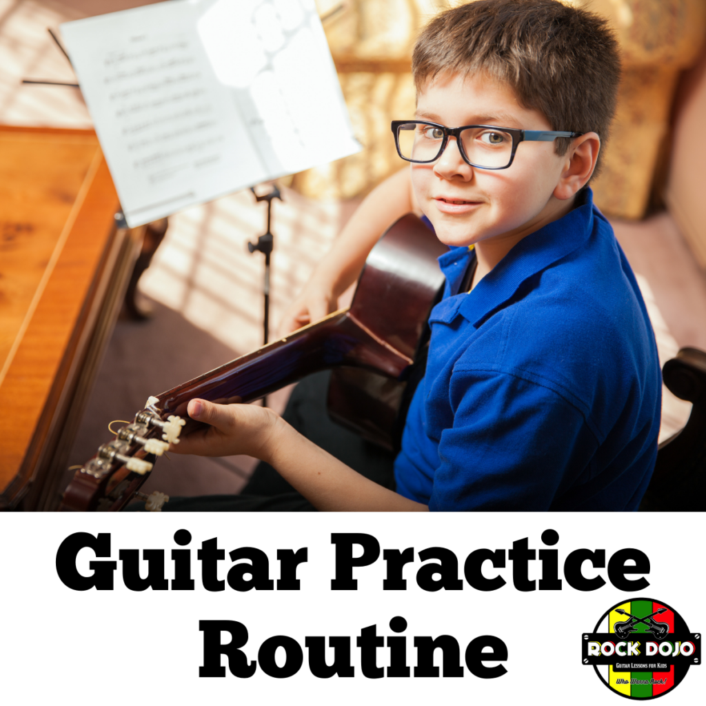 Learn how to build a guitar practice routine so you can get the most of our your child's guitar lessons for kids.