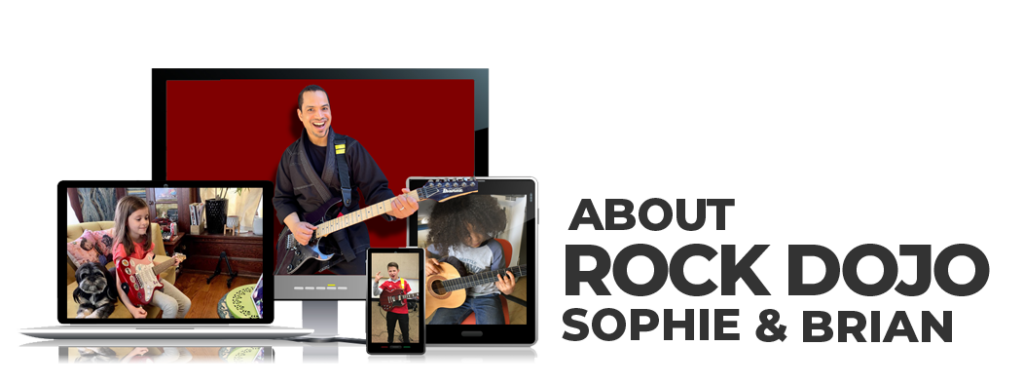 About Rock Dojo online guitar lessons for kids.