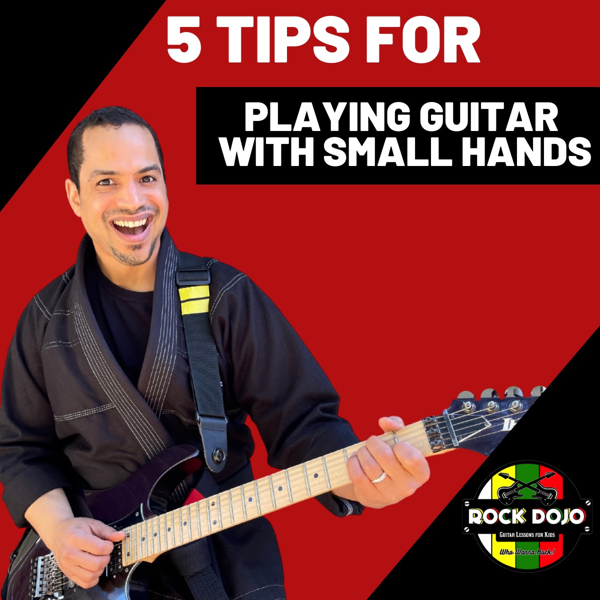 5 Tips for Playing Guitar with Small Hands Rock Dojo Online Guitar Lessons for Kids