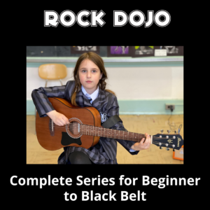 Rock Dojo's Complete Series provides a step-by-step path for Kids Guitar Mastery from beginner to black belt.