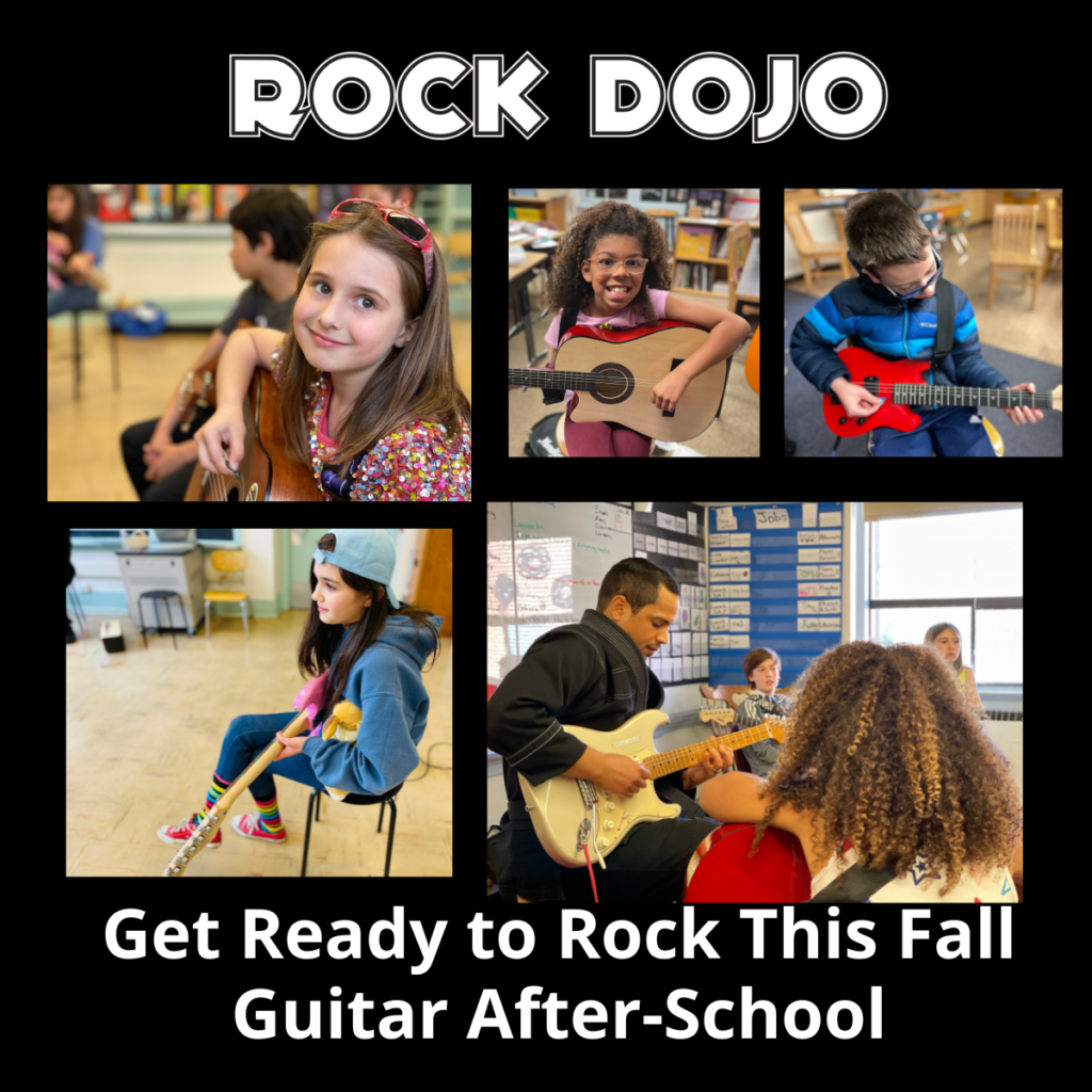 Kids enjoying their time at Rock Dojo's guitar lessons for kids in Portland, OR.